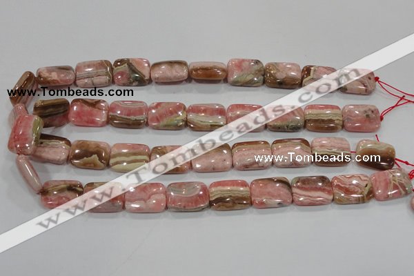 CRC112 15.5 inches 15*20mm rectangle natural argentina rhodochrosite beads