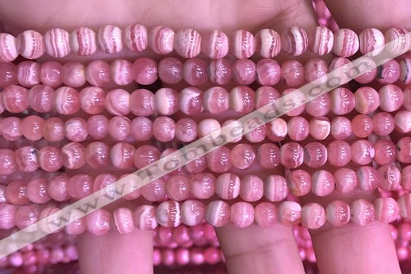 CRC1158 15.5 inches 5mm round rhodochrosite gemstone beads