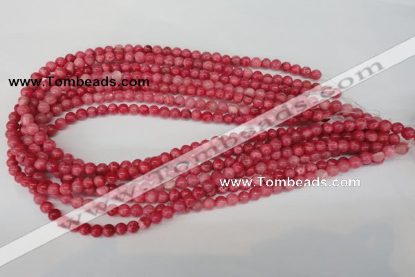 CRC18 15.5 inches 6mm round dyed rhodochrosite gemstone beads