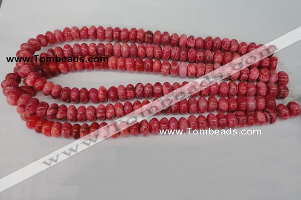 CRC21 15.5 inches 7*11mm rondelle dyed rhodochrosite gemstone beads