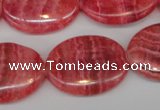 CRC27 15.5 inches 22*30mm oval dyed rhodochrosite gemstone beads