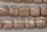 CRC302 15.5 inches 12*12mm square Peru rhodochrosite beads