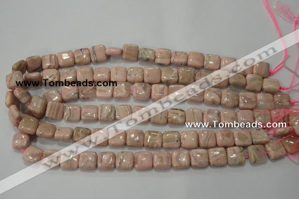 CRC302 15.5 inches 12*12mm square Peru rhodochrosite beads