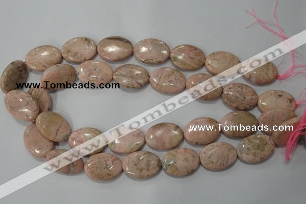 CRC307 15.5 inches 18*25mm oval Peru rhodochrosite beads