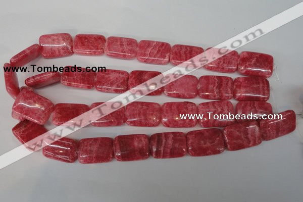 CRC34 15.5 inches 18*25mm rectangle dyed rhodochrosite gemstone beads