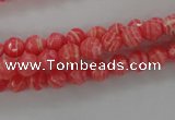 CRC401 15.5 inches 6mm faceted round synthetic rhodochrosite beads