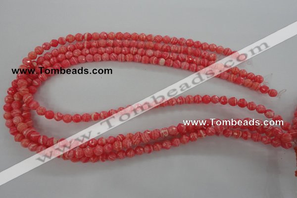 CRC401 15.5 inches 6mm faceted round synthetic rhodochrosite beads