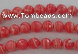 CRC402 15.5 inches 8mm faceted round synthetic rhodochrosite beads