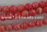 CRC403 15.5 inches 10mm faceted round synthetic rhodochrosite beads