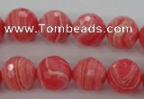 CRC404 15.5 inches 12mm faceted round synthetic rhodochrosite beads