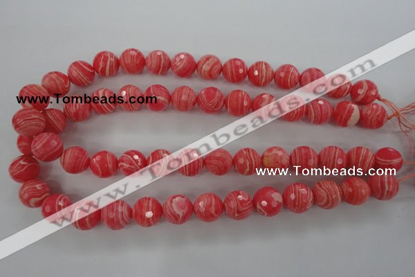 CRC404 15.5 inches 12mm faceted round synthetic rhodochrosite beads