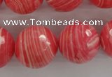 CRC408 15.5 inches 20mm faceted round synthetic rhodochrosite beads