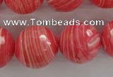 CRC408 15.5 inches 20mm faceted round synthetic rhodochrosite beads