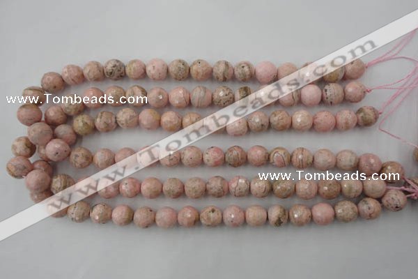 CRC451 15.5 inches 6mm faceted round Argentina rhodochrosite beads