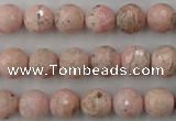 CRC454 15.5 inches 12mm faceted round Argentina rhodochrosite beads