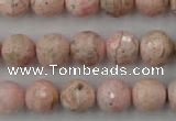 CRC456 15.5 inches 16mm faceted round Argentina rhodochrosite beads