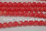 CRC501 15.5 inches 6mm round synthetic rhodochrosite beads