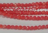 CRC510 15.5 inches 4mm faceted round synthetic rhodochrosite beads