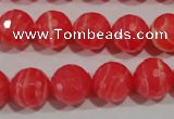 CRC514 15.5 inches 12mm faceted round synthetic rhodochrosite beads