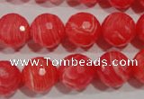 CRC515 15.5 inches 14mm faceted round synthetic rhodochrosite beads