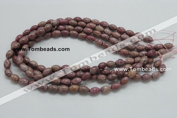 CRC65 15.5 inches 8*12mm rice rhodochrosite gemstone beads