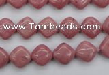 CRC681 15.5 inches 10*10mm diamond rhodochrosite beads wholesale