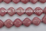 CRC681 15.5 inches 10*10mm diamond rhodochrosite beads wholesale