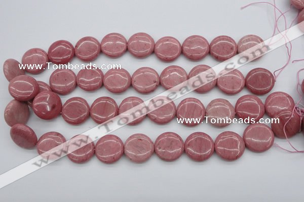 CRC693 15.5 inches 20mm flat round rhodochrosite beads wholesale