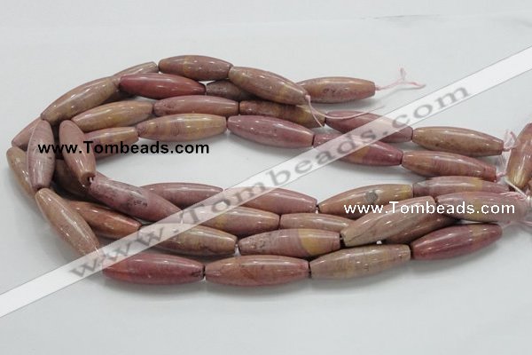 CRC70 15.5 inches 12*40mm rice rhodochrosite gemstone beads