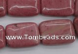 CRC702 15.5 inches 18*25mm rectangle rhodochrosite beads wholesale