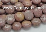 CRC72 15.5 inches 12mm flat round rhodochrosite gemstone beads