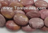 CRC77 15.5 inches 12*18mm oval rhodochrosite gemstone beads