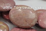 CRC79 15.5 inches 30*40mm oval rhodochrosite gemstone beads