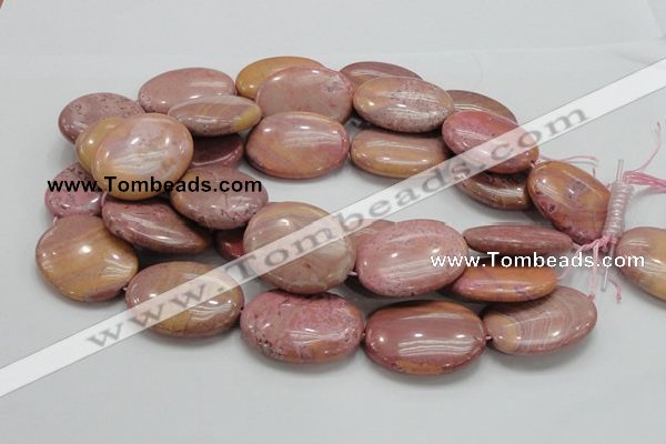 CRC79 15.5 inches 30*40mm oval rhodochrosite gemstone beads