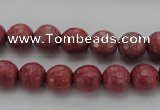 CRC802 15.5 inches 8mm faceted round Brazilian rhodochrosite beads