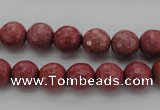 CRC803 15.5 inches 10mm faceted round Brazilian rhodochrosite beads