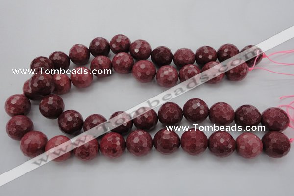 CRC807 15.5 inches 18mm faceted round Brazilian rhodochrosite beads