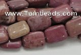 CRC81 15.5 inches 10*14mm rectangle rhodochrosite gemstone beads