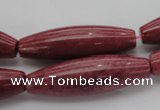 CRC811 15.5 inches 12*40mm rice Brazilian rhodochrosite beads