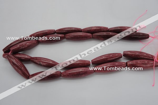 CRC811 15.5 inches 12*40mm rice Brazilian rhodochrosite beads