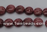 CRC813 15.5 inches 10mm flat round Brazilian rhodochrosite beads