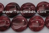 CRC817 15.5 inches 18mm flat round Brazilian rhodochrosite beads