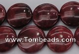 CRC818 15.5 inches 20mm flat round Brazilian rhodochrosite beads