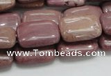 CRC82 15.5 inches 13*18mm rectangle rhodochrosite gemstone beads