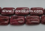 CRC823 15.5 inches 13*18mm rectangle Brazilian rhodochrosite beads