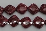 CRC840 15.5 inches 12*12mm diamond Brazilian rhodochrosite beads