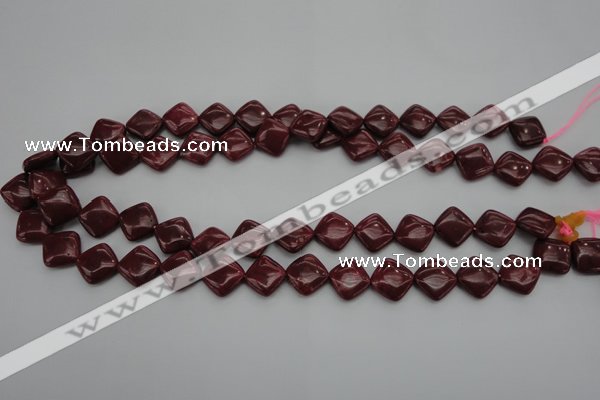 CRC840 15.5 inches 12*12mm diamond Brazilian rhodochrosite beads