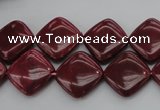 CRC841 15.5 inches 14*14mm diamond Brazilian rhodochrosite beads