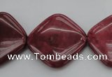 CRC842 15.5 inches 25*25mm diamond Brazilian rhodochrosite beads