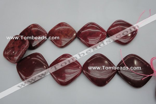 CRC843 15.5 inches 40*40mm diamond Brazilian rhodochrosite beads